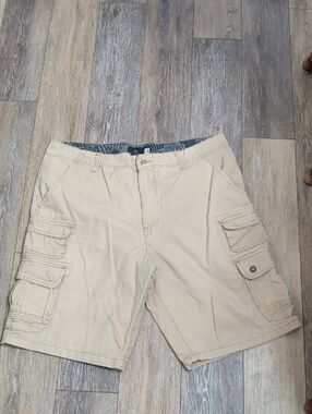 OP Men's Tan Cargo Shorts with Multiple Pockets